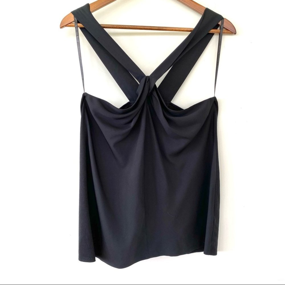 Silk Banana Republic Black Halter Tank Top